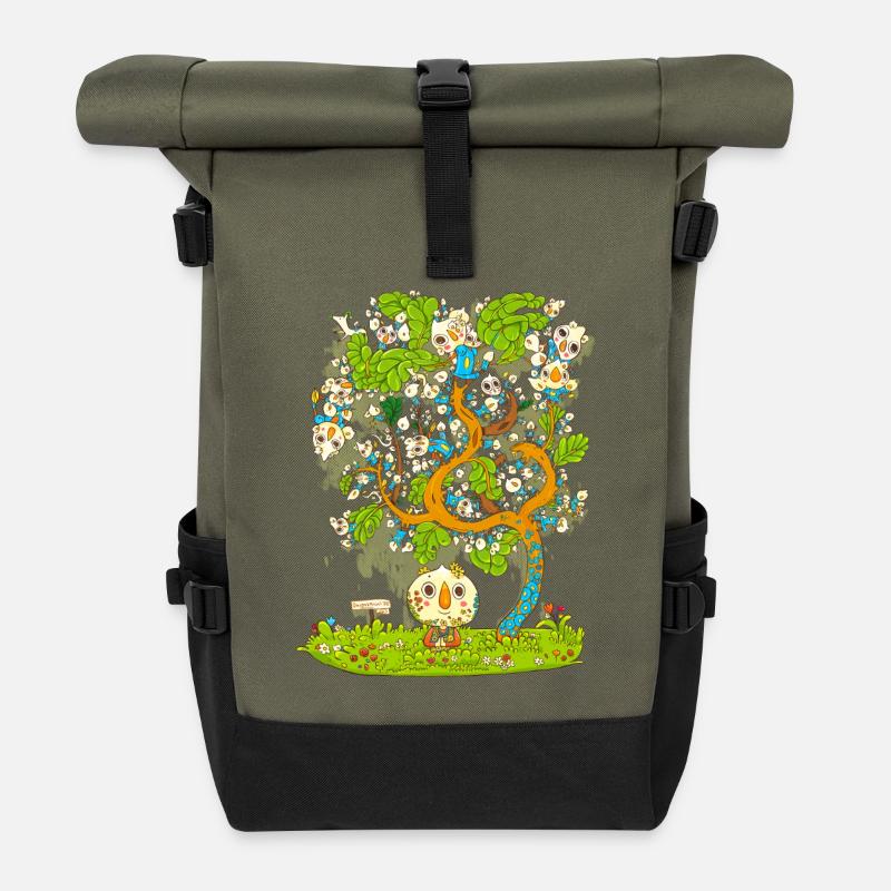 Zwiebelbaum - Rolltop Rucksack - Olive/Schwarz