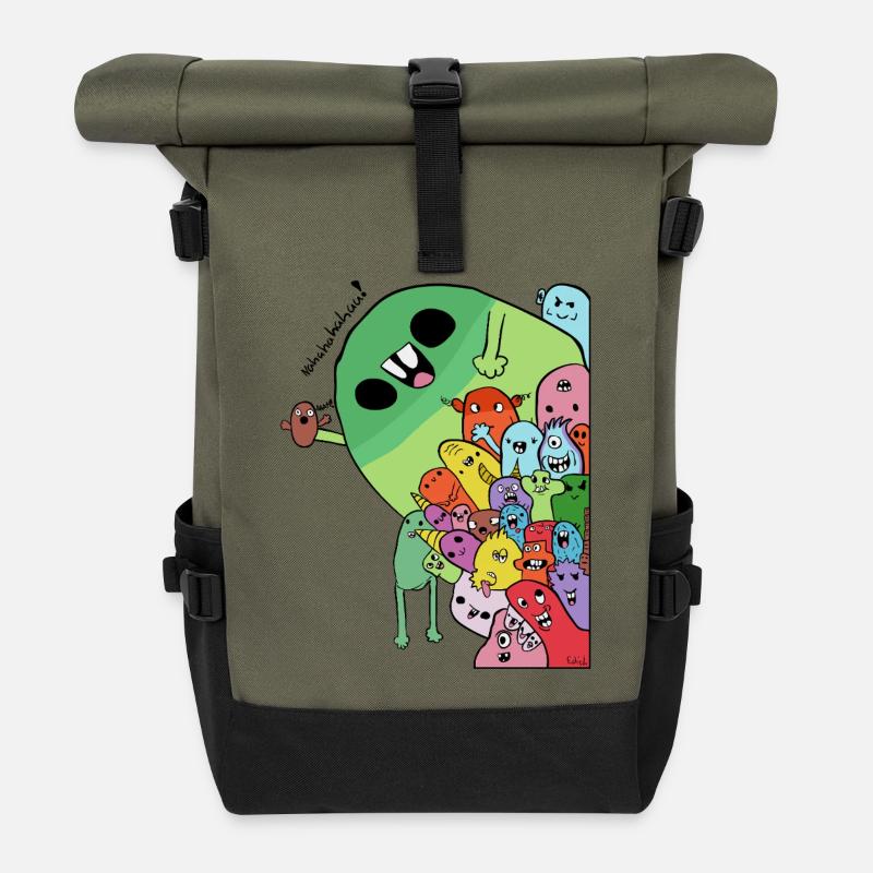 L’équipe Motley - Sac à dos roll top - olive/noir