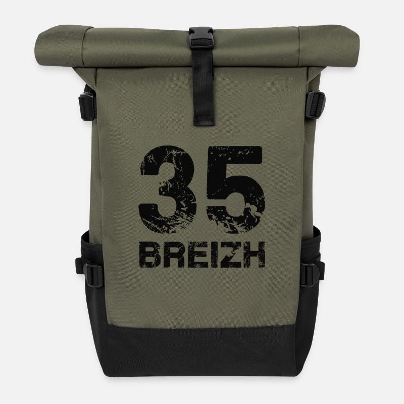 35 Breizh - Rolltop Rucksack - Olive/Schwarz