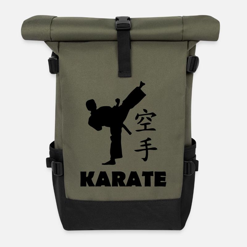 karate - Rolltop Rucksack - Olive/Schwarz