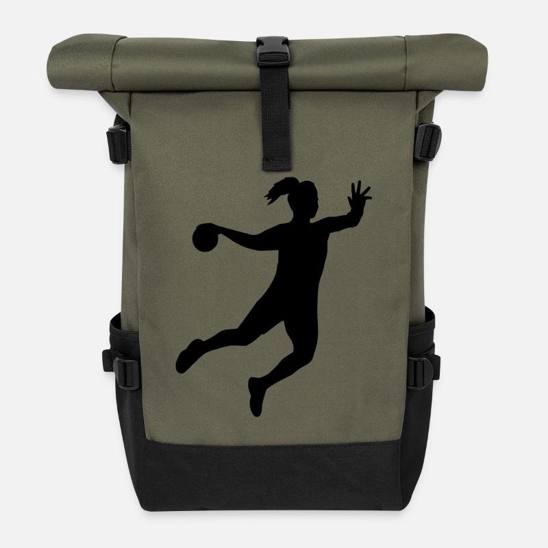 HaBa_7 - Sac à dos roll top - olive/noir