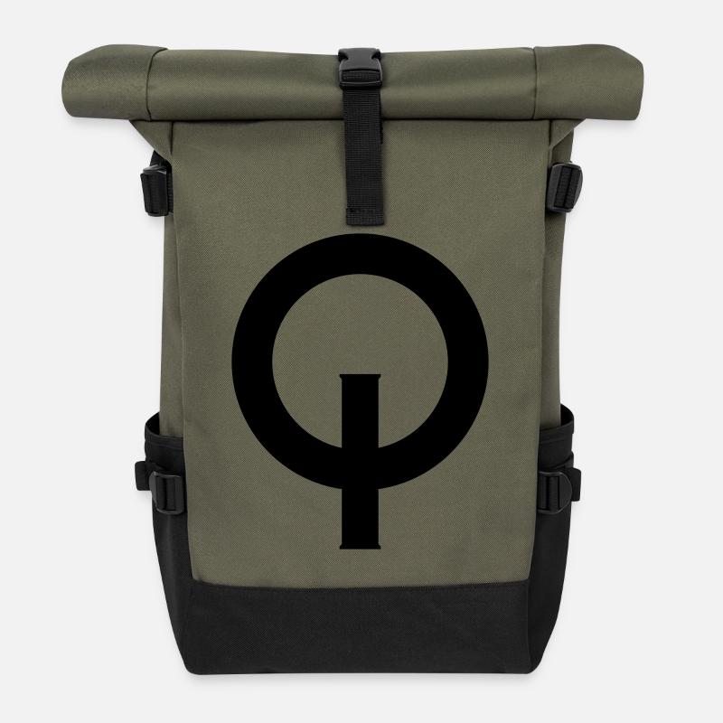 Optimist_Zeichen-svg - Rolltop Rucksack - Olive/Schwarz