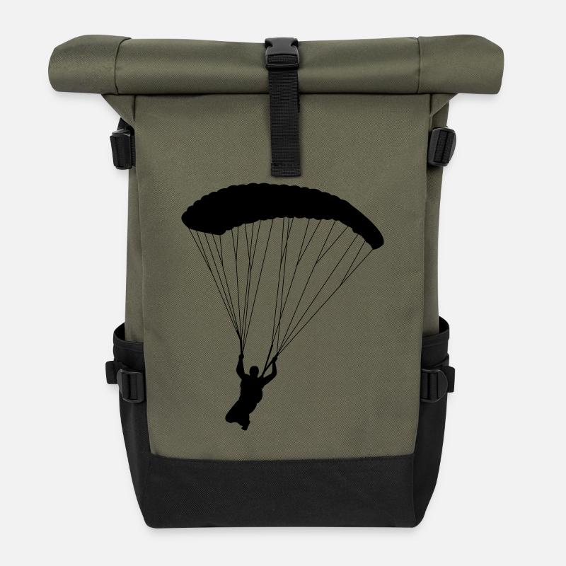 Kappe_sw - Rolltop Rucksack - Olive/Schwarz