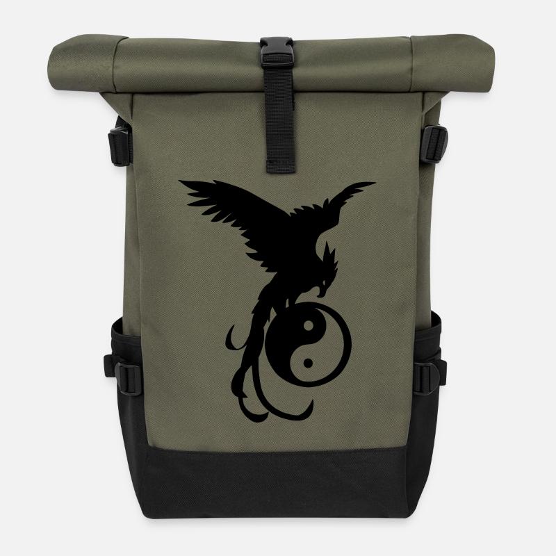 Little Phoenix - Roll Top Backpack - olive/black