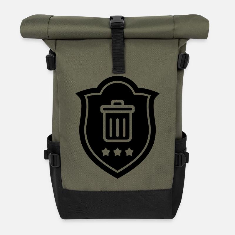 Dustman / Ripper / Garbage / Cleaing / Eboueur - Roll Top Backpack - olive/black
