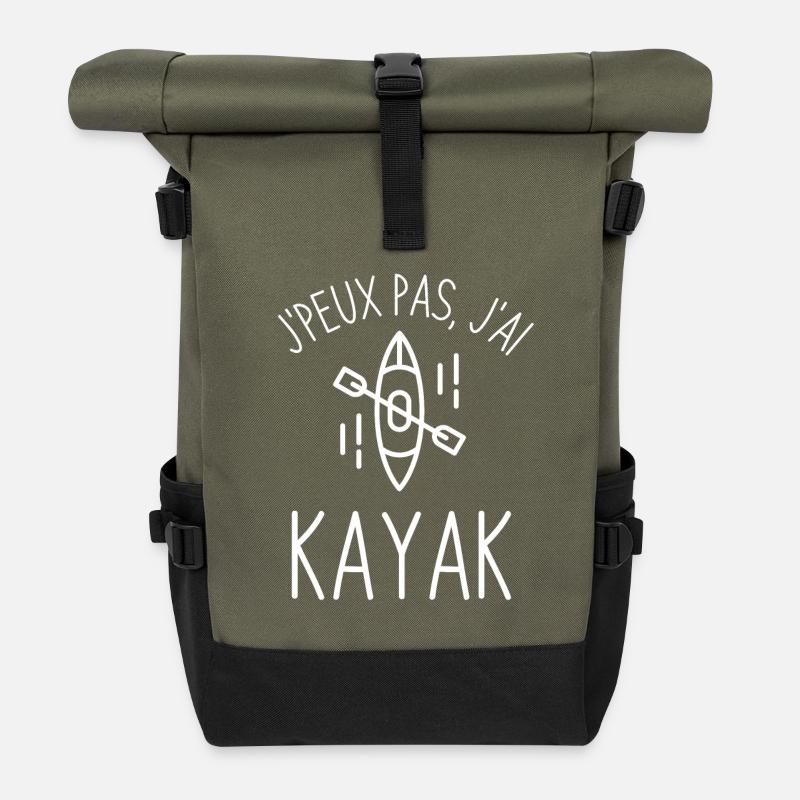 Rameur kayak - Sac à dos roll top - olive/noir