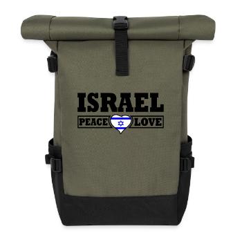 Israel - Sac à dos roll top - olive/noir - Devant
