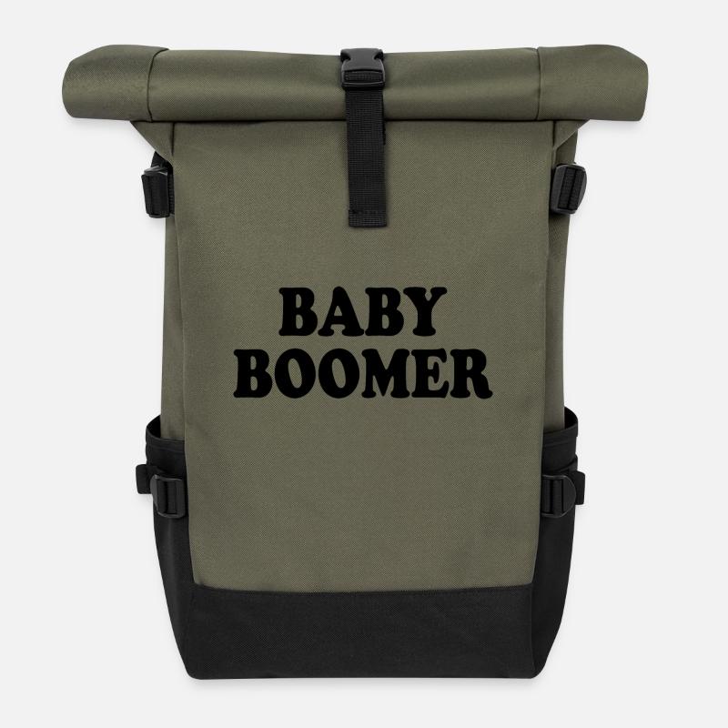 Baby boomer - Rolltop Rucksack - Olive/Schwarz