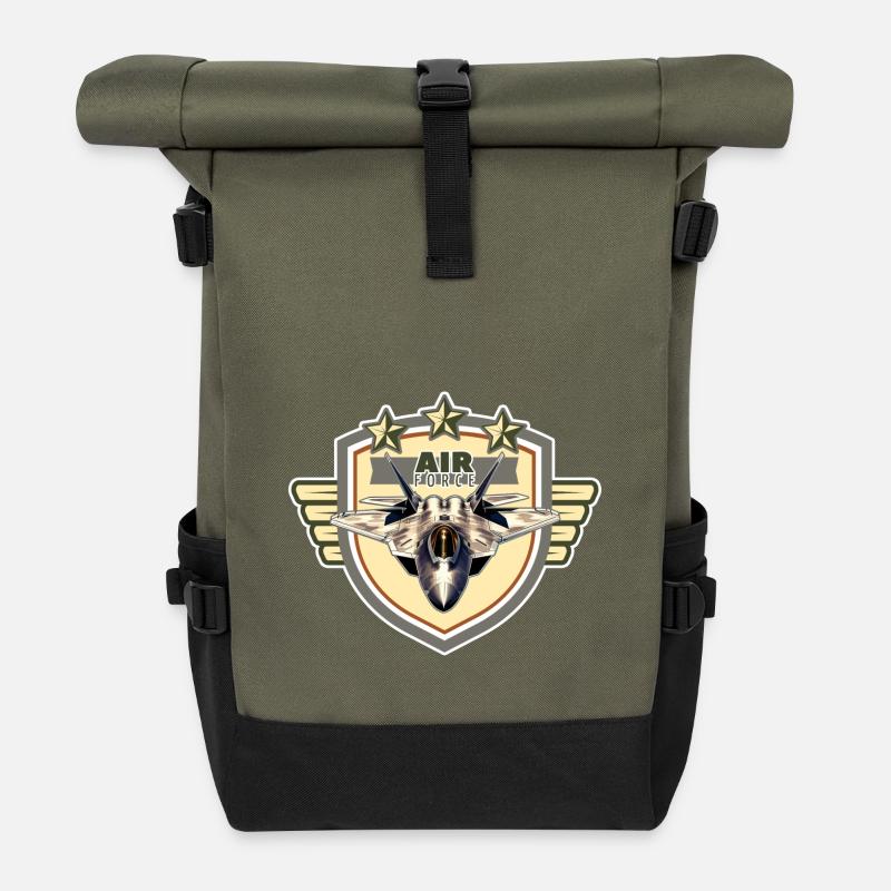 AIR FORCE - Sac à dos roll top - olive/noir