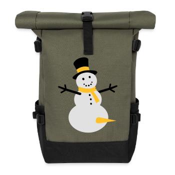 snow fun - Rolltop Rucksack - Olive/Schwarz - Vorne