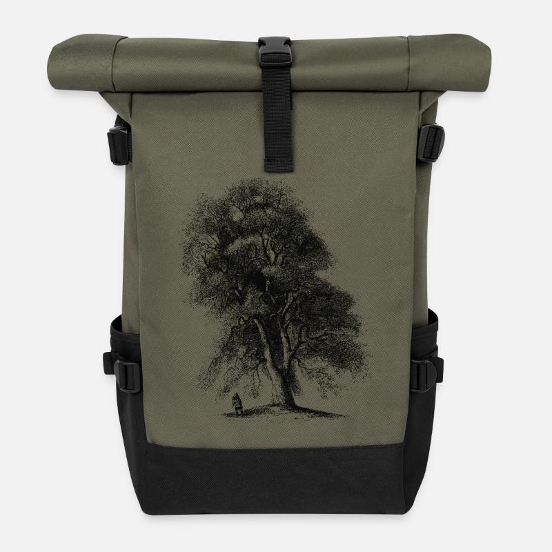 Baum-2-01 - Rolltop Rucksack - Olive/Schwarz