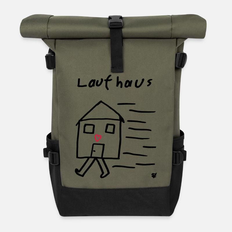 Laufhaus - Rolltop Rucksack - Olive/Schwarz