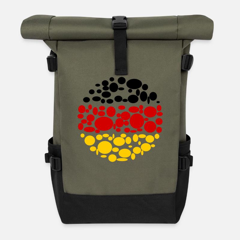 Deutschland - Rolltop Rucksack - Olive/Schwarz