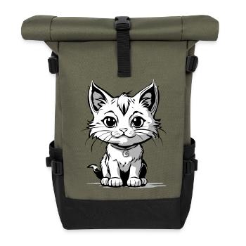Kittycat - Rolltop Rucksack - Olive/Schwarz - Vorne
