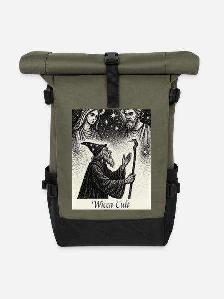 Wicca Kult - Rolltop Rucksack - Olive/Schwarz