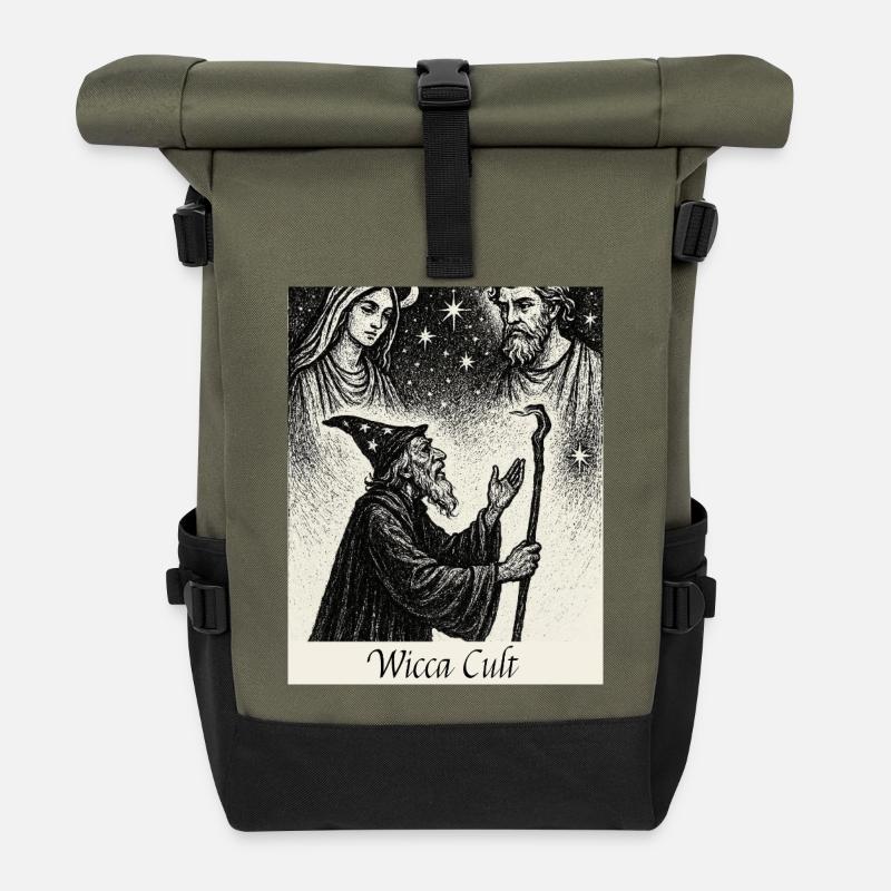 Wicca Cult - Sac à dos roll top - olive/noir