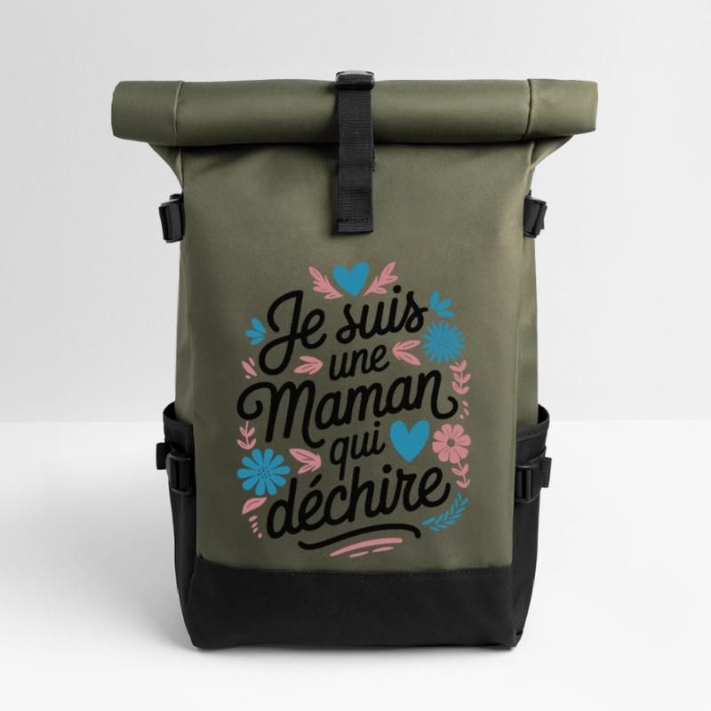 Ich bin eine Killer-Mutter Rolltop Rucksack