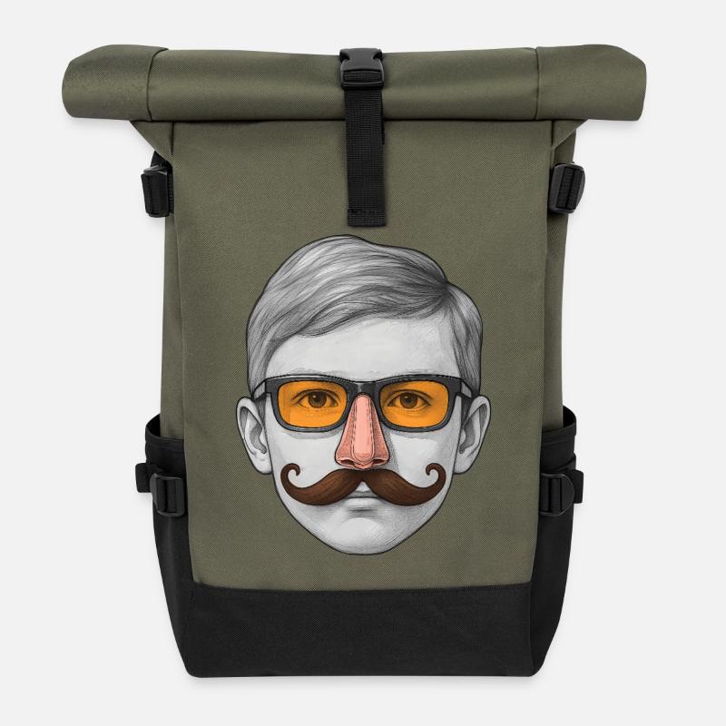 I'M A FUNNY GEEK #2 - geek & scifi - Roll Top Backpack - olive/black