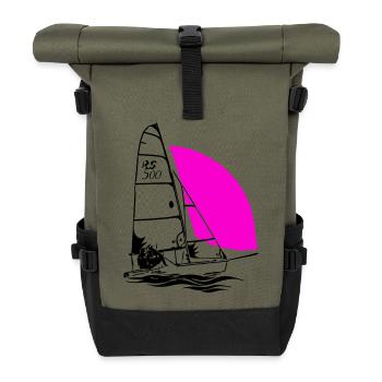RS 500 Régate de dériveurs à voile voile de couleur - Sac à dos roll top - olive/noir - Devant