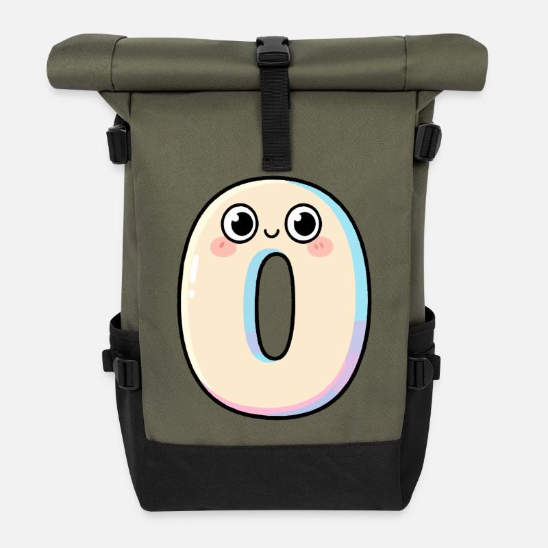 Zero Kawaii Souriant - Sac à dos roll top - olive/noir