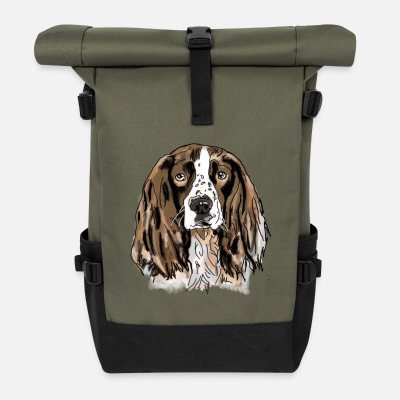 Spaniel - Rolltop Rucksack - Olive/Schwarz