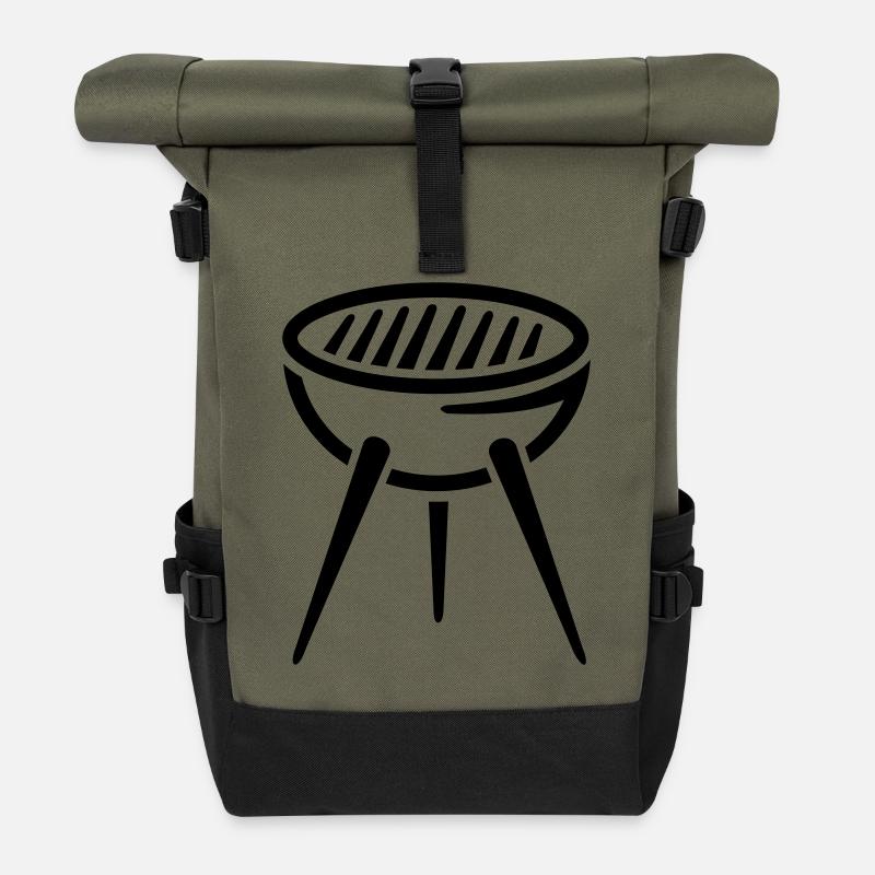 Grill BBQ - Sac à dos roll top - olive/noir