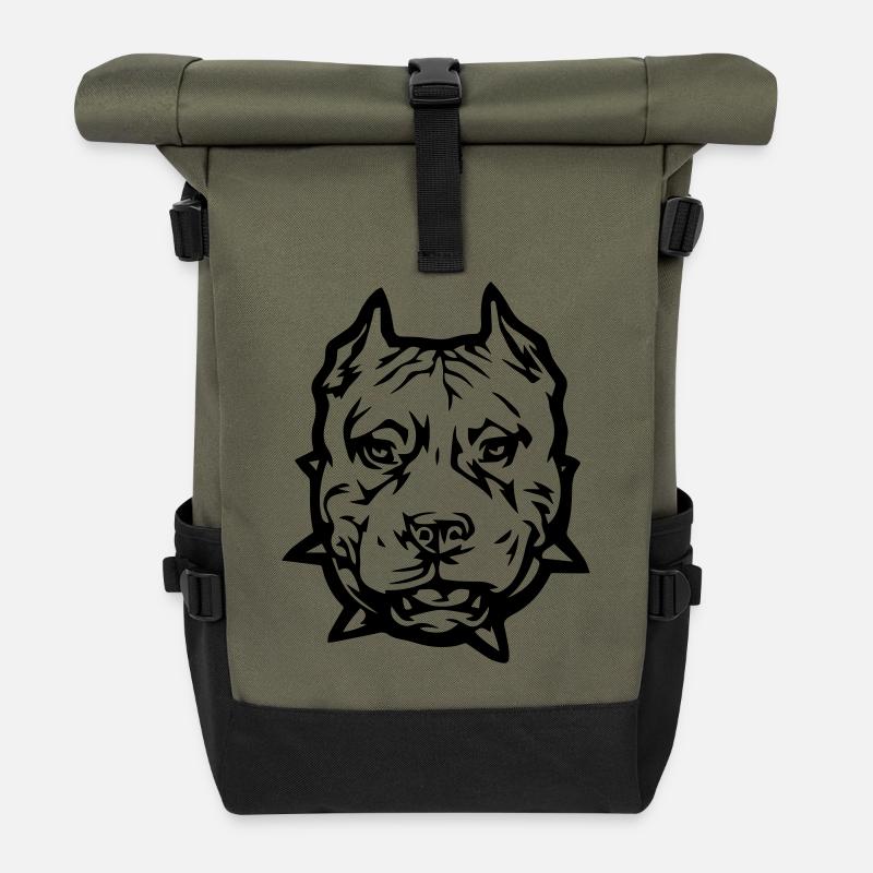 pitbull_1 - Rolltop Rucksack - Olive/Schwarz