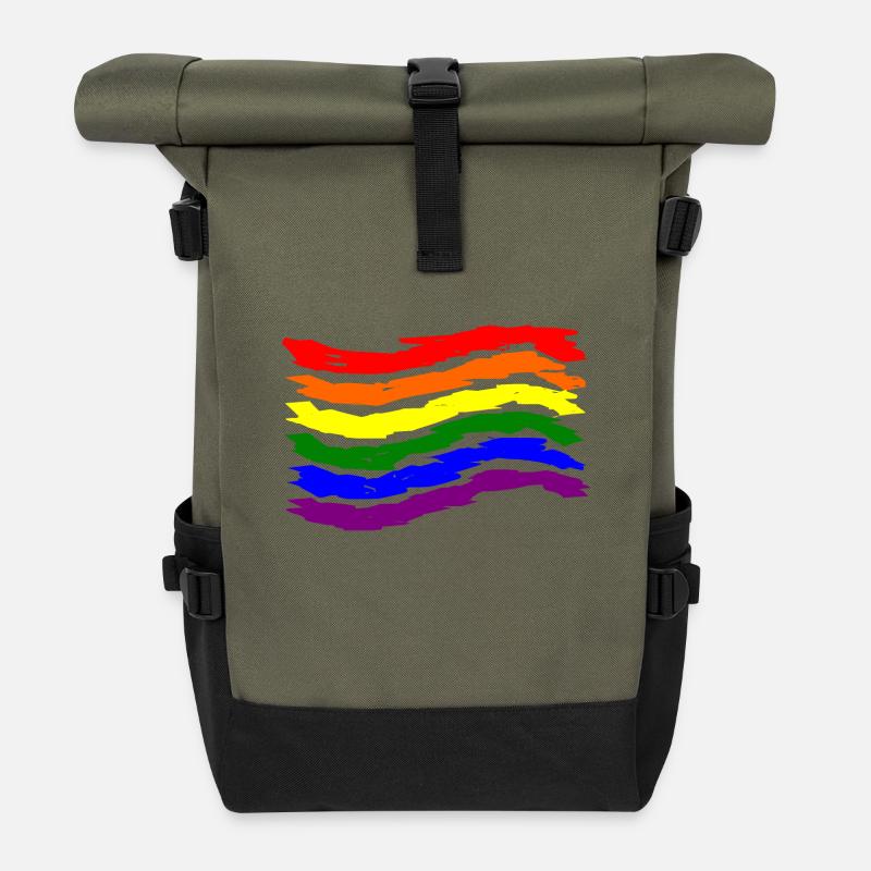 LGBT - Rolltop Rucksack - Olive/Schwarz