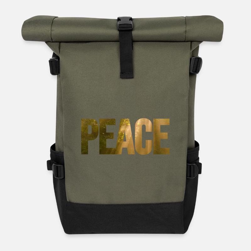 Seelenfrieden - Rolltop Rucksack - Olive/Schwarz