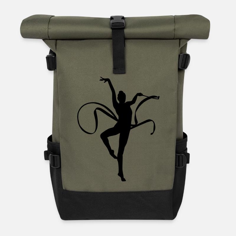 Gymnastik - Rolltop Rucksack - Olive/Schwarz