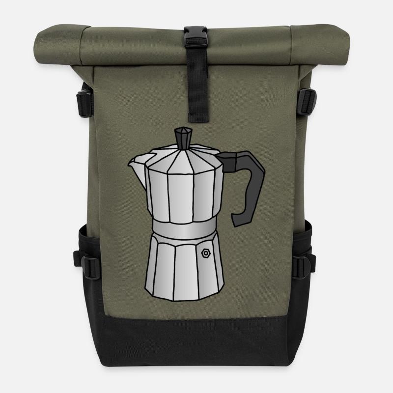 Espresso coffee maker - Roll Top Backpack - olive/black