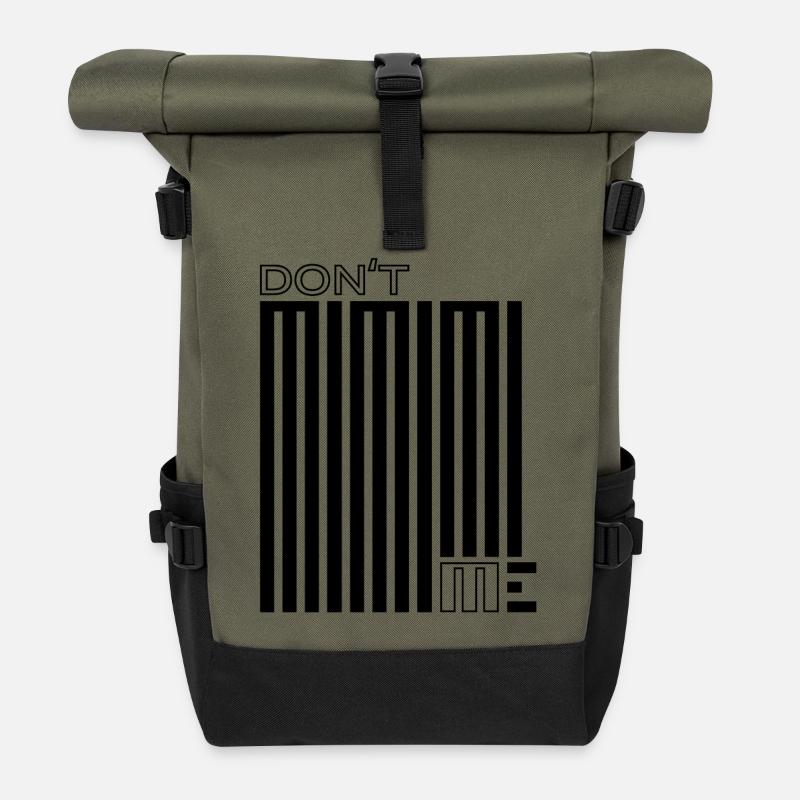 Don't Mimimi Me – Jammern hilft nie weiter - Rolltop Rucksack - Olive/Schwarz