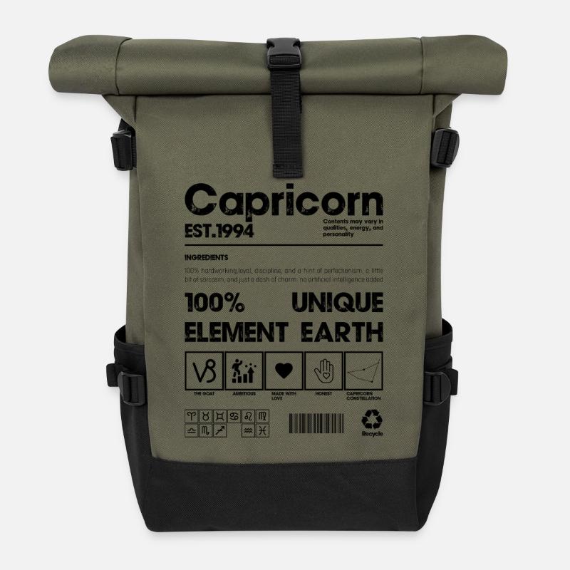 Capricorn 1994 - Roll Top Backpack - olive/black