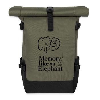La mémoire comme un éléphant - Sac à dos roll top - olive/noir - Devant