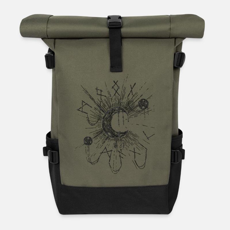 Art en ligne de l’espace Lunar Net - Sac à dos roll top - olive/noir