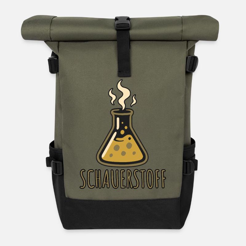 Horror Cloth - Halloween 2025 - Roll Top Backpack - olive/black