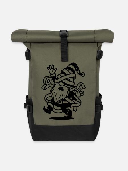 wicht kleber klebeband - Rolltop Rucksack - Olive/Schwarz