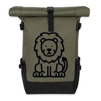 lion - Sac à dos roll top - olive/noir - Devant