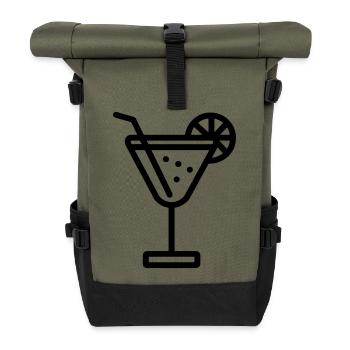 cocktail - Roll Top Backpack - olive/black - Front