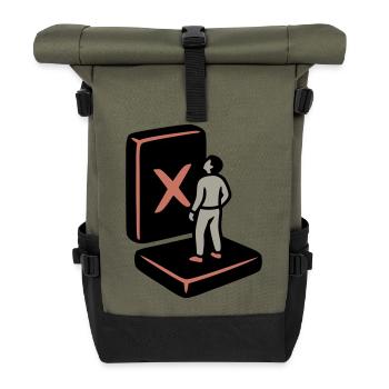 Bouldering Wall Climbing Bouldering Climbing Hall - Roll Top Backpack - olive/black - Front