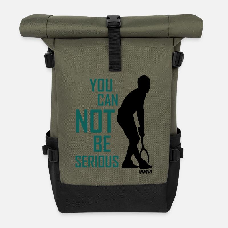 JOHN MC ENROE YOU CANNOT BE SERIOUS - Rolltop Rucksack - Olive/Schwarz