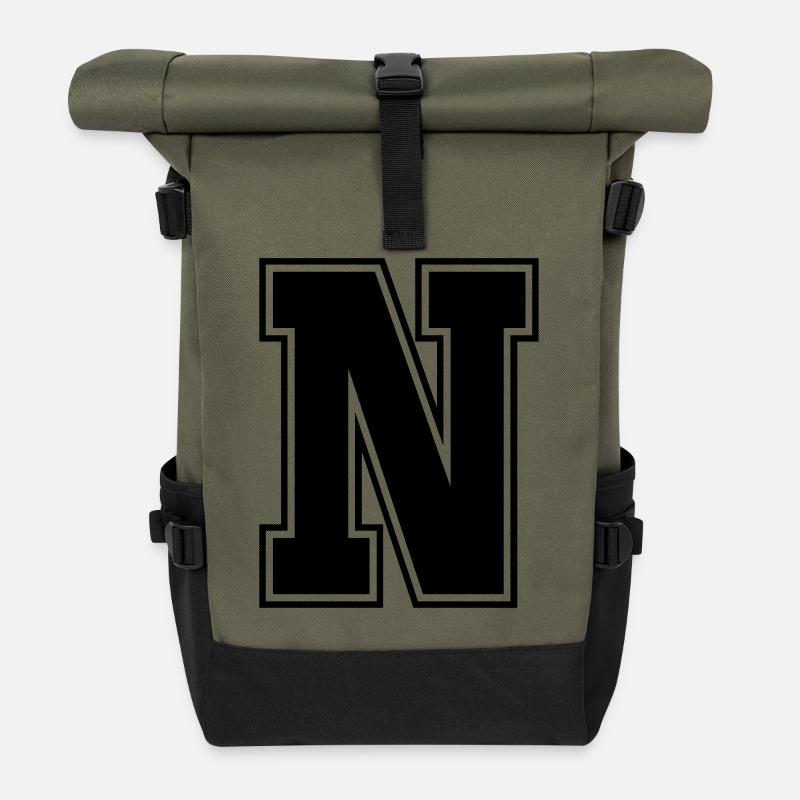 n - Roll Top Backpack - olive/black