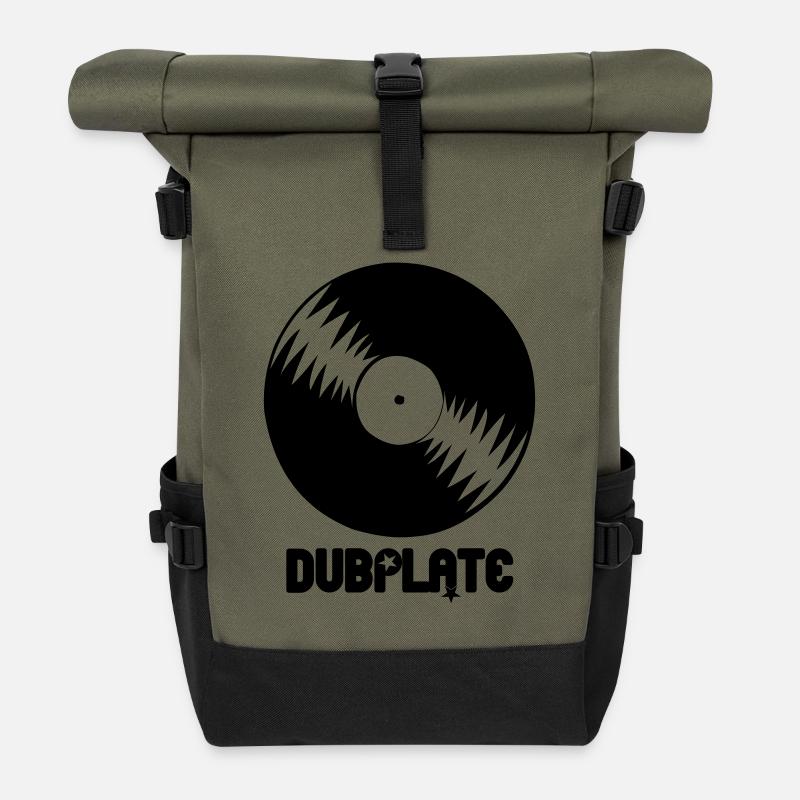 Dubplate - Sac à dos roll top - olive/noir