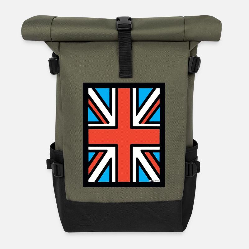 L’Union Jack - Sac à dos roll top - olive/noir