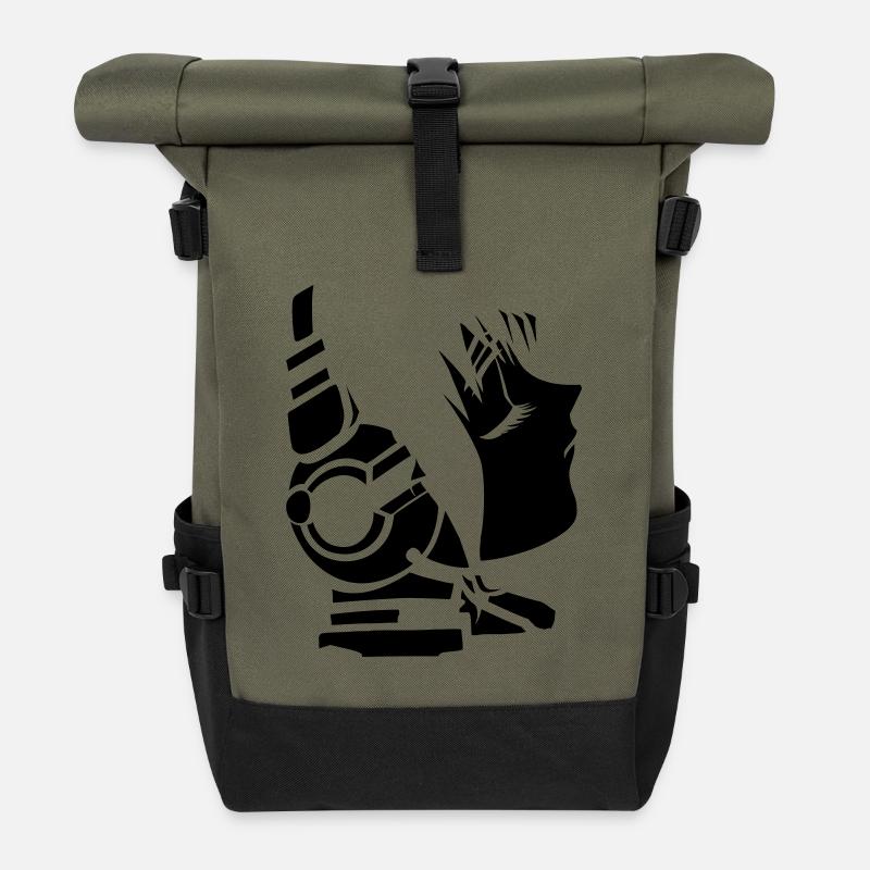 future_sound - Roll Top Backpack - olive/black