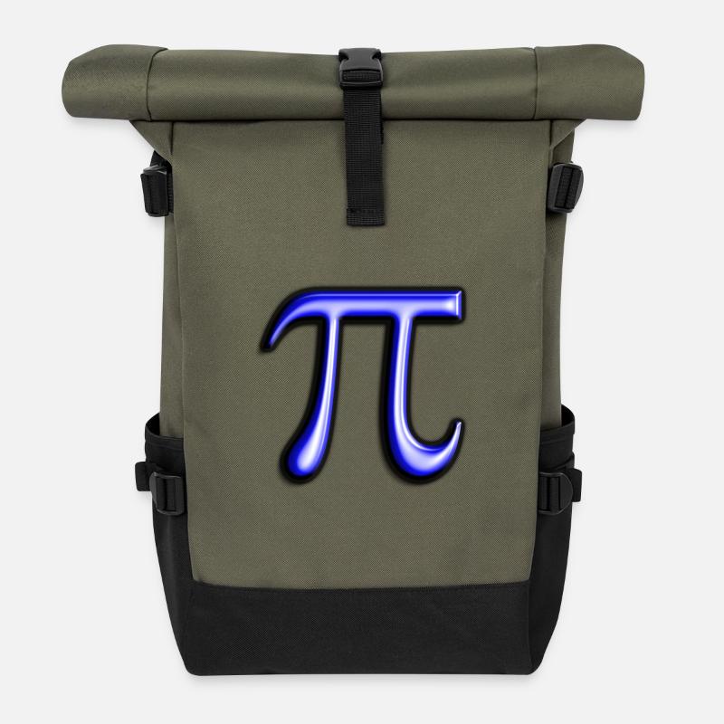 Das mathematische Pi - Rolltop Rucksack - Olive/Schwarz