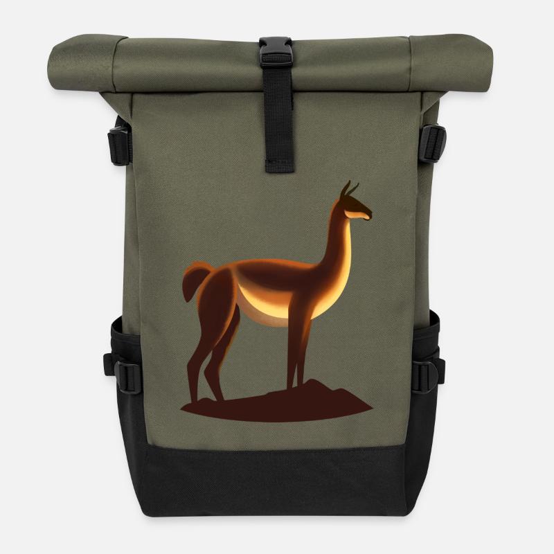 Guanako - Rolltop Rucksack - Olive/Schwarz