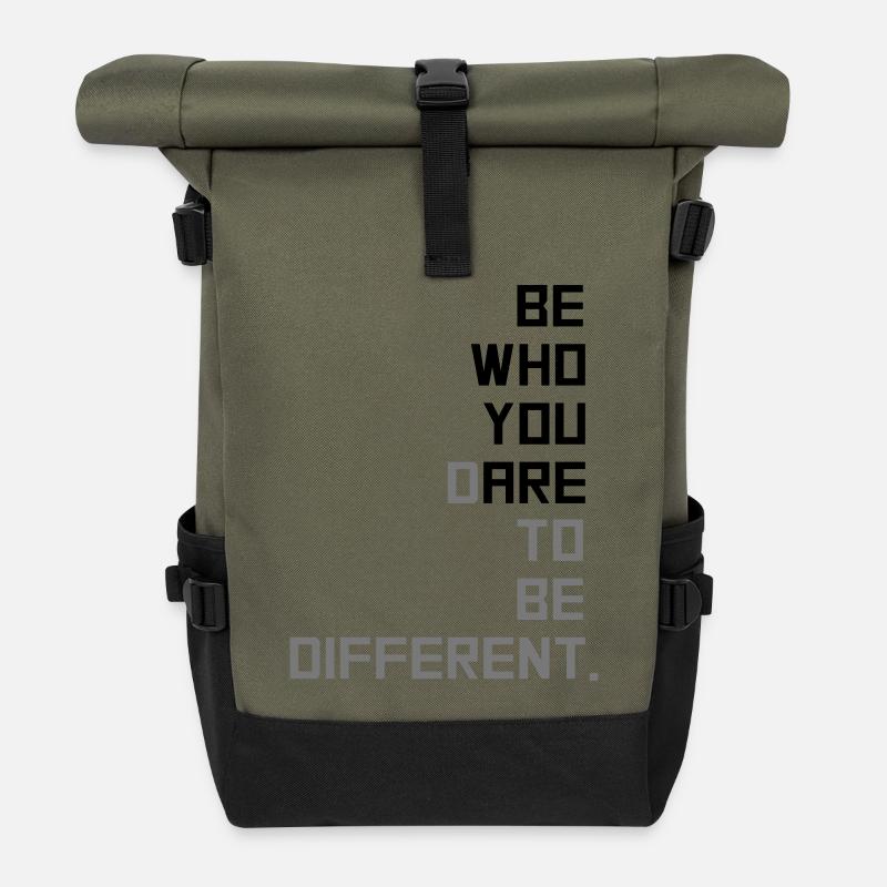 6061912 120269809 diversity - Rolltop Rucksack - Olive/Schwarz