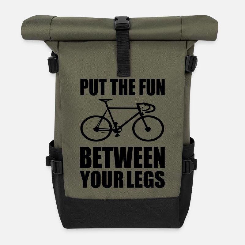 Put the fun between your legs - Roll Top Backpack - olive/black