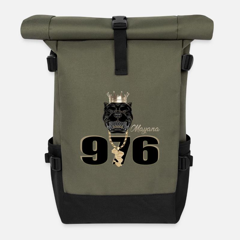 mayotte - Sac à dos roll top - olive/noir